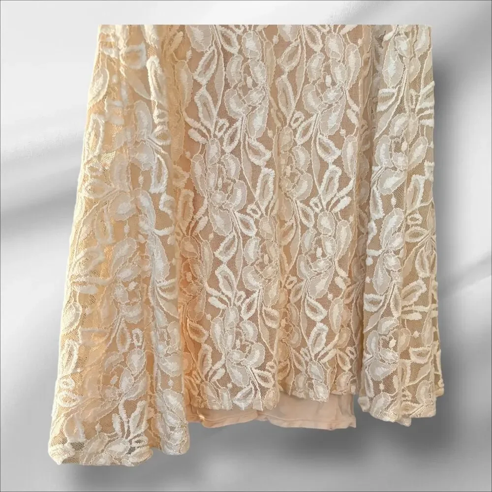 Free People Miles of Lace Tank Dress  Lined SP Romantic Fairy Whimsy Festival - Picture 7 of 9